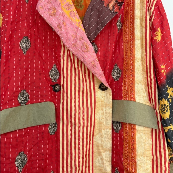 NWOT Free People Island Bright Kantha Duster - Picture 6 of 12